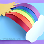 3d Crafts With Paper 3d Paper Rainbow Kids Craft 3d crafts with paper|getfuncraft.com