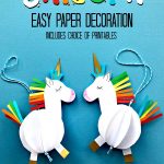 3d Crafts With Paper Paper Unicorn Ornaments 3d crafts with paper|getfuncraft.com