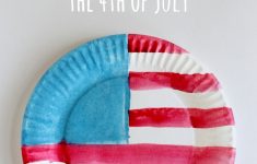 4th Of July Paper Crafts Watercolor American Flag Paper Plates For The 4th Of July 4th of july paper crafts|getfuncraft.com