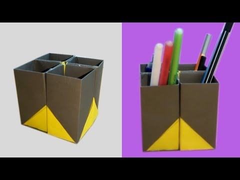 Amazing And Perfect Paper Crafts Amazing Paper Craft Ideas Diy Easy Pen Holder Paper Craft