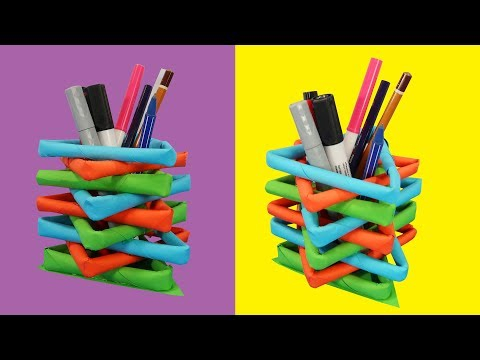 Amazing And Perfect Paper Crafts How To Make Pen Stand Origami Pen Holder Origami Paper