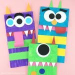 Arts And Crafts With Construction Paper Paper Bag Monster Puppets 1 arts and crafts with construction paper|getfuncraft.com