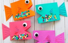 Arts And Crafts With Construction Paper Paper Fish Craft arts and crafts with construction paper|getfuncraft.com