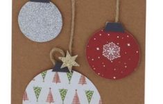 Awesome Papercraft Cards Ideas To Send Handmade Cards Christmas Bauble Card Christmas Papercraft
