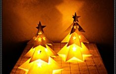 Awesome Papercraft Lamp Design For Home Decor 2014 Christmas Tree Candle Lamp Free Papercraft Download