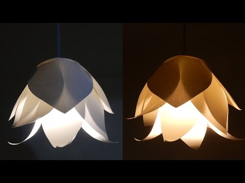 Awesome Papercraft Lamp Design For Home Decor Diy Flower Lamp Learn How To Make A Paper Flower Lampshade For A Pendant Light Ezycraft