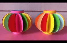 Awesome Papercraft Lamp Design For Home Decor How To Make Lantern With Color Paper Diy Fancy Paper