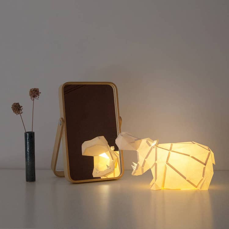 Awesome Papercraft Lamp Design For Home Decor Lamp Kits That Fold Into Geometric Papercraft Animals