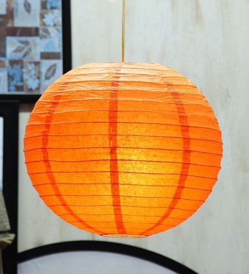 Awesome Papercraft Lamp Design For Home Decor Orange Paper Lantern Skycandle