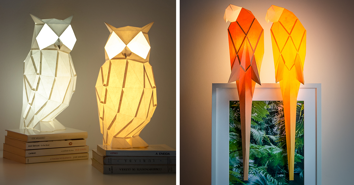 Awesome Papercraft Lamp Design For Home Decor Origami Inspired Animal Lamps That We Create From Paper