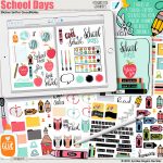 Back to school Scrapbook Ideas to Make Digital Scrapbooking Kit School Days Digital Stickers For Goodnotes