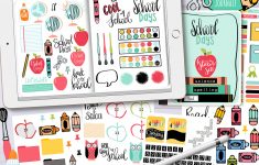 Back to school Scrapbook Ideas to Make Digital Scrapbooking Kit School Days Digital Stickers For Goodnotes