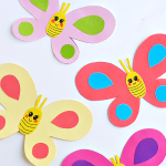 Butterfly Craft Paper Smiley Butterflies Craft butterfly craft paper|getfuncraft.com