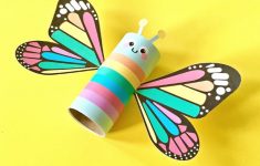 Butterfly Tissue Paper Craft 5 Rainbow Butterfly Printable Paper Tube Craft butterfly tissue paper craft |getfuncraft.com