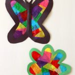 Butterfly Tissue Paper Craft Springtime Stained Glass Art Project For Kids butterfly tissue paper craft |getfuncraft.com