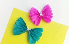 Butterfly Tissue Paper Craft Tissue Paper Butterfly Craft Square butterfly tissue paper craft |getfuncraft.com