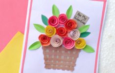 Card Paper Craft Flower Basket Paper Craft For Kids card paper craft|getfuncraft.com