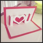 Card Paper Craft I Love U Pop Up Card V2 Papercraft card paper craft|getfuncraft.com