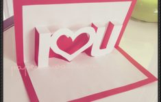 Card Paper Craft I Love U Pop Up Card V2 Papercraft card paper craft|getfuncraft.com