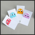 Card Paper Craft Pac Man Ghosts Pop Up Card Papercraft Templates card paper craft|getfuncraft.com