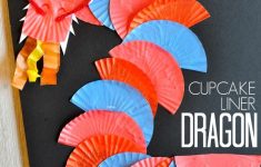 Chinese Paper Dragon Craft Cupcake Liner Dragon Craft chinese paper dragon craft|getfuncraft.com