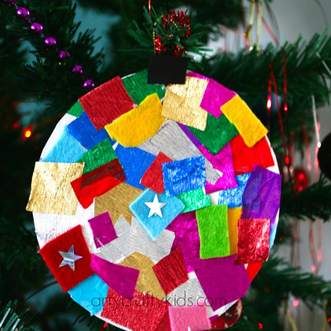 Christmas Craft With Paper Plates Paper Plate Baubles