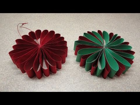 Christmas Crafts Projects With Construction Paper How To Craft A Simple Folded Paper Flower Ornament For
