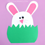 Construction Paper Crafts For Kids Paper Bunny Hiding In Grass Easter Craft For Kids construction paper crafts for kids |getfuncraft.com