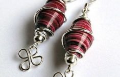 Cool Custom Quilling Paper Craft Earrings Wire Wrapped Paper Bead Earrings I Love How Shiny The Beads