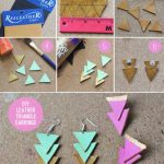 Cool Paper Crafts For Adults Diy Leather Triangle Earrings cool paper crafts for adults|getfuncraft.com