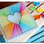 Cool Paper Crafts For Adults How To Make Rainbow Heart String Art cool paper crafts for adults|getfuncraft.com