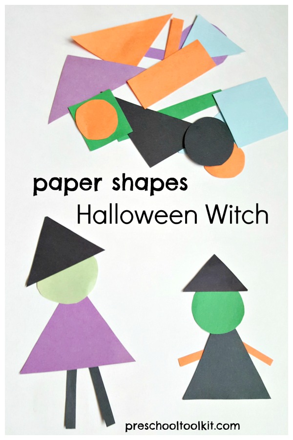 Craft Made Of Paper Halloween Preschool Craft Paper Shapes Witch craft made of paper|getfuncraft.com