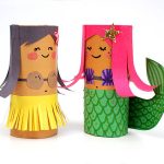 Craft Made Of Paper Hula Girls And Mermaids craft made of paper|getfuncraft.com