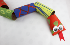 Craft Made Of Paper Snake Craft For Kids Made From Toilet Paper Rolls craft made of paper|getfuncraft.com