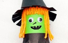 Crafts For Kids Using Paper Cute Witch Decor From Toilet Paper Roll Fun Thrifty Mom