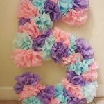 Crafts Using Tissue Paper Pastel Bunched Tissue Birthday Numbers crafts using tissue paper|getfuncraft.com