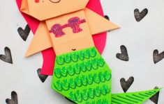 Crafts With Construction Paper For Toddlers Origami Mermaid crafts with construction paper for toddlers|getfuncraft.com