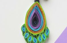Crafts With Quilling Paper Peacock Necklace Craft 1 crafts with quilling paper |getfuncraft.com