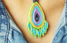 Crafts With Quilling Paper Peacock Necklace Craft crafts with quilling paper |getfuncraft.com