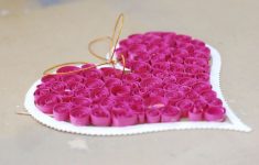 Crafts With Quilling Paper Valentines Day Craft Idea For Kids Quilling Paper Pink Heart Diy Decorating Idea crafts with quilling paper |getfuncraft.com
