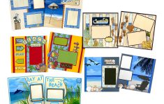 Create Your Own Unique Vacation Scrapbook Layouts Ez Scrapbooks Beach Vacation Scrapbook Layout Page Set Zulily