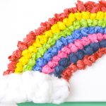 Crepe Paper Crafts For Kids Tissue Paper Rainbow Canvas Art Idea For Kids crepe paper crafts for kids|getfuncraft.com