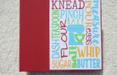 Designing the Scrapbook Recipe Pages 6x6 Recipe Scrapbook With Kitchen Word Art Red Album Etsy