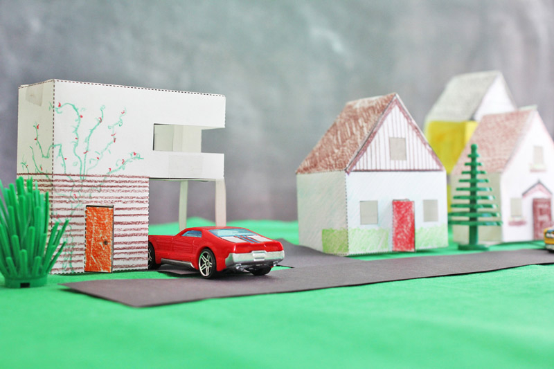 Easy Creative Papercraft Work For Children Design For Kids Paper Houses Babble Dabble Do
