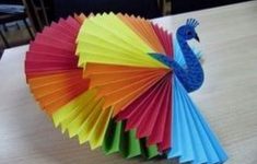 Easy Creative Papercraft Work For Children How To Make 3d Origami Peacock Activities For Kids Craft Activities For Kids