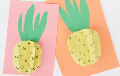 Easy To Make Paper Crafts Decorations From Patterned Paper And Cardstock Paper Pineapples