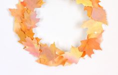 Fall Construction Paper Crafts Watercolor Paper Leaf Wreath Happiness Is Homemade fall construction paper crafts|getfuncraft.com