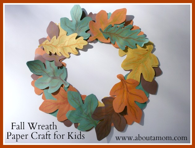 Fall Paper Craft Ideas Fall Wreath Paper Craft For Kids fall paper craft ideas|getfuncraft.com