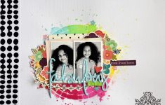 Girl Scrapbook Layouts Ideas Colorations Sprays Rainbow Stenciled Scrapbook Layout Art Anthology