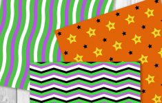 Halloween Scrapbook Paper Supplies for Decoration Halloween Digital Paper Black And Orange Backgrounds Green And